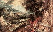 KEUNINCK, Kerstiaen Landscape with Acteon and Diana ag oil painting artist